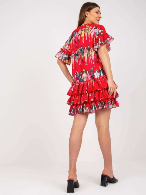 Sukienka CHA-SK-1407-4.17P czerwony S/M