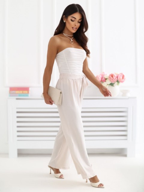 Spodnie CS-SP-XYS3649.95 jasny beżowy M/L