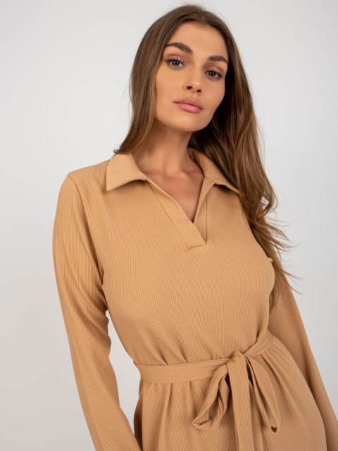 Sukienka LK-SK-509227.83P camelowy L/XL