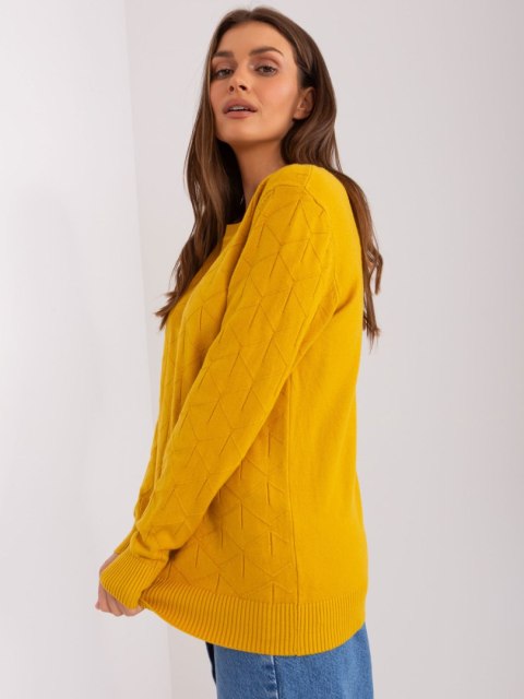 Sweter AT-SW-232901.25X ciemny żółty