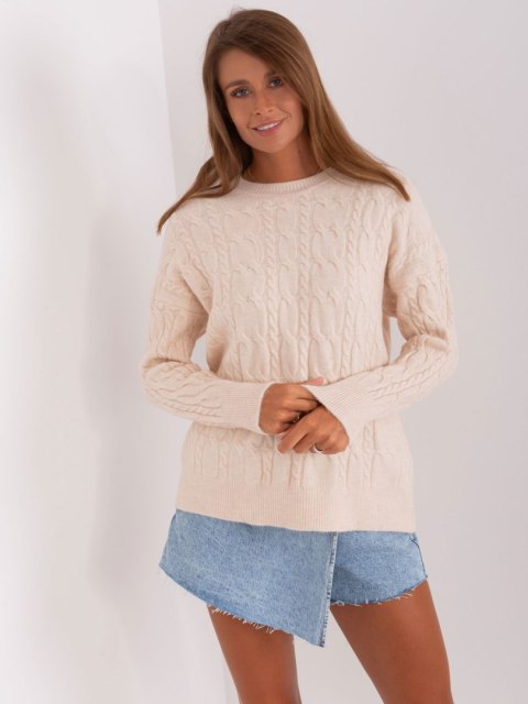Sweter AT-SW-2335-1.68P jasny beżowy