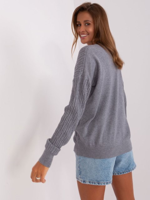 Sweter AT-SW-2338.14P ciemny szary