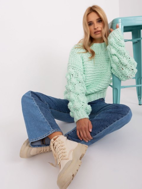 Sweter AT-SW-2382.97P mietowy
