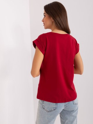 T-shirt RV-TS-4833.00X bordowy S