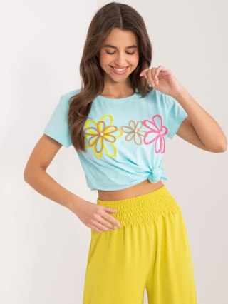 T-shirt RV-TS-9648.98 mietowy L/XL