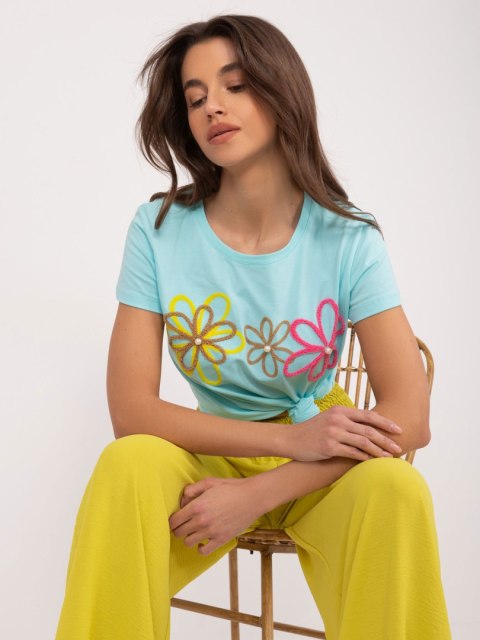 T-shirt RV-TS-9648.98 mietowy L/XL