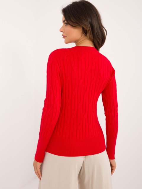 Sweter AT-SW-2338-2.61 ciemny czerwony