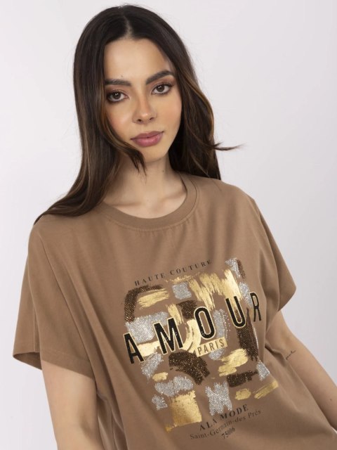 Bluzka CLM-BZ-1701.81 jasny brązowy S/M