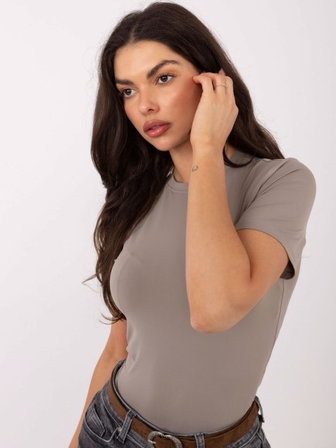Bluzka D12099M02805A ciemny bezowy XL