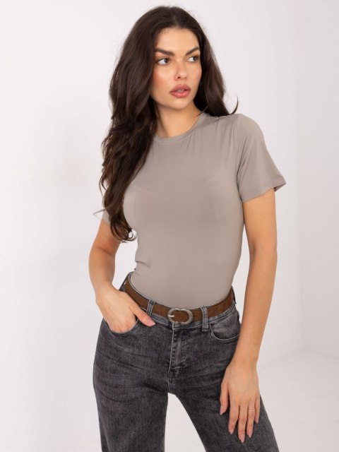 Bluzka D12099M02805A ciemny bezowy XL