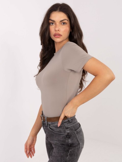 Bluzka D12099M02805A ciemny bezowy M