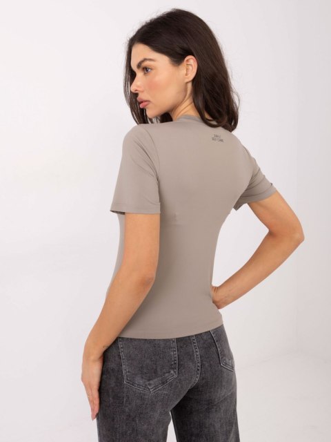 Bluzka D12099M02805A ciemny bezowy XS