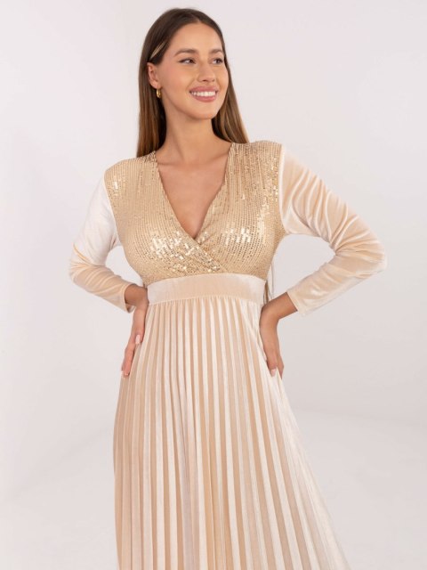 Sukienka IT-SK-16919.04P jasny beżowy