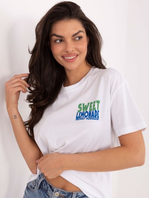 T-shirt D12022AH02645W biało-żółty M