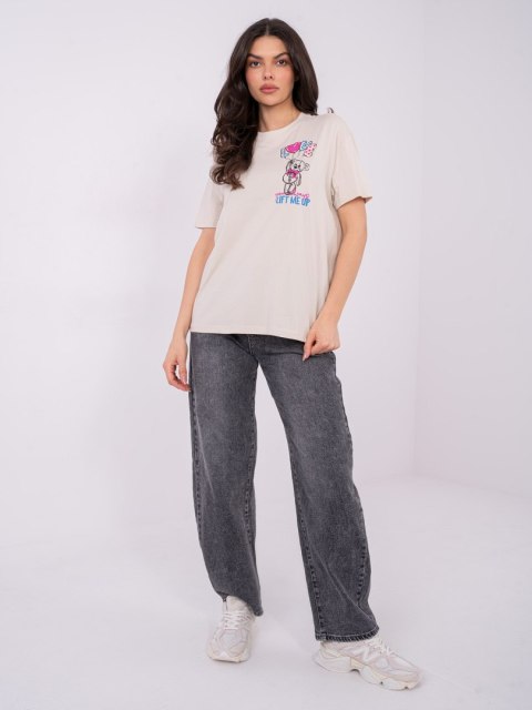 T-shirt D12022AH02645Y jasny beżowy S