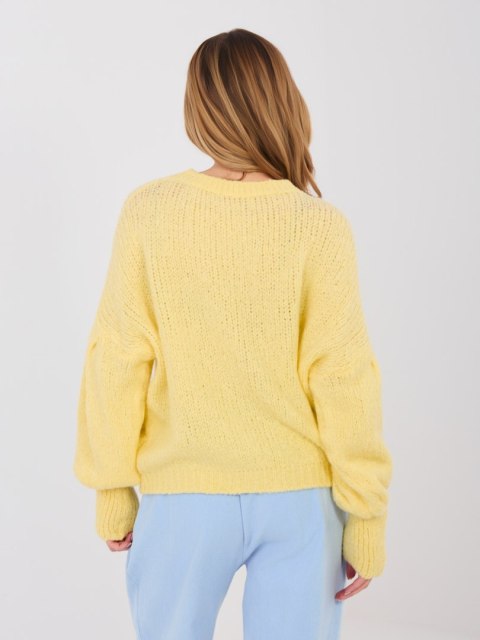 Sweter MI-SW-0302.18 jasny żółty