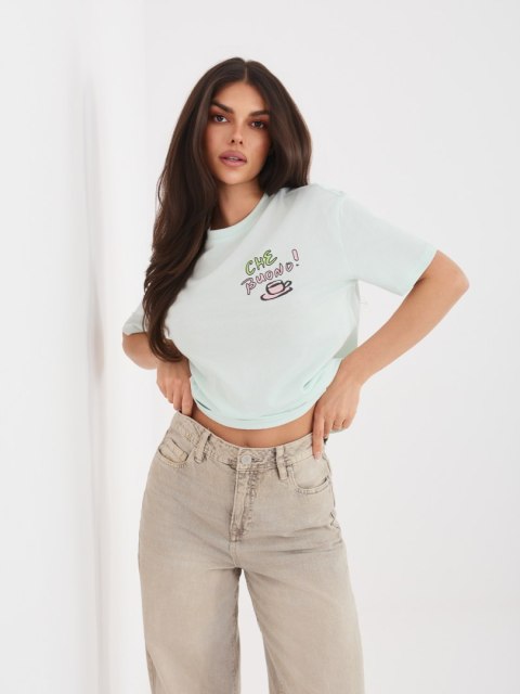 T-shirt D12022AH02645AA mietowy M
