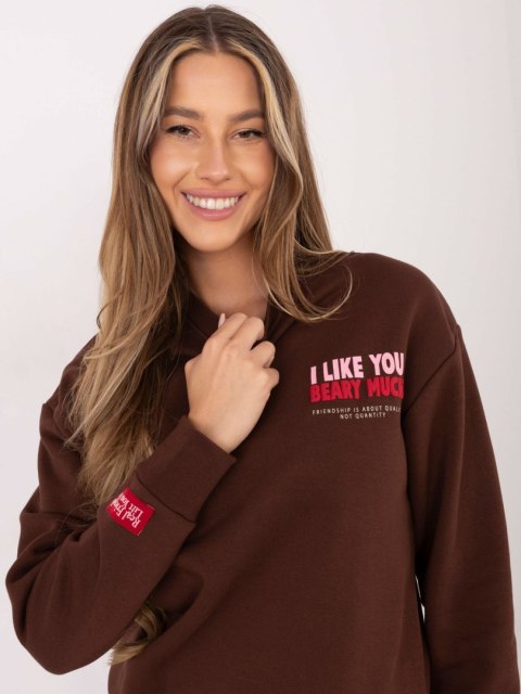 Bluza D10608BC02568J ciemny brązowy L