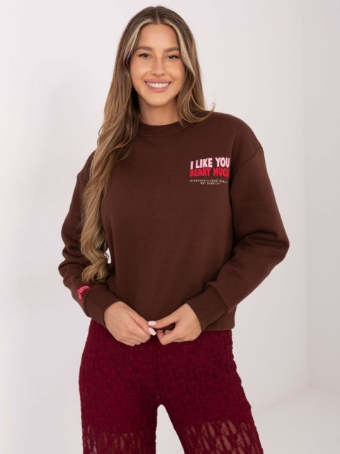 Bluza D10608BC02568J ciemny brązowy L