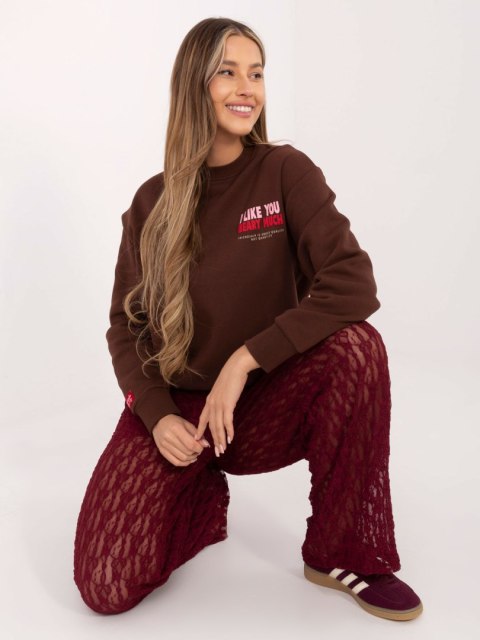 Bluza D10608BC02568J ciemny brązowy L