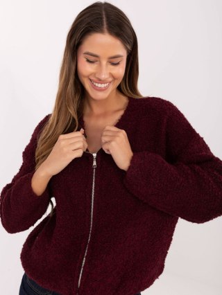 Sweter MI-SW-3WB219.21 bordowy