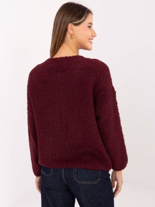 Sweter MI-SW-3WB219.21 bordowy