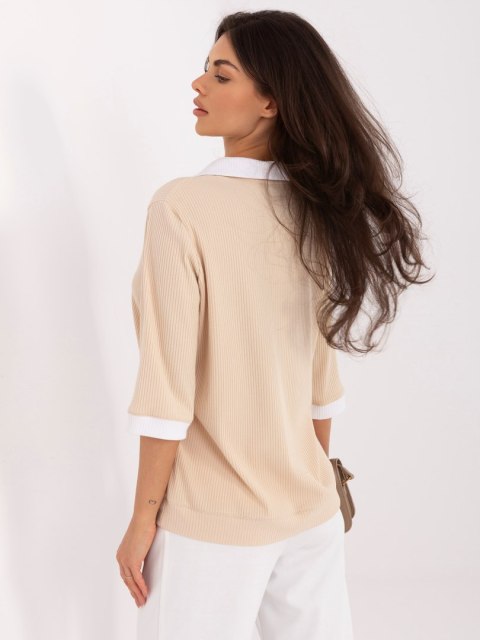 Bluzka LK-BZ-510218.02 beżowy M/L