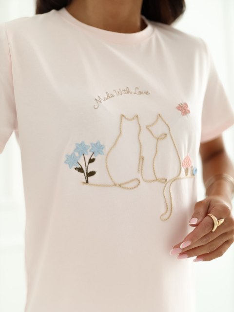 T-shirt IR-TS-R2766.60 jasny różowy L/XL