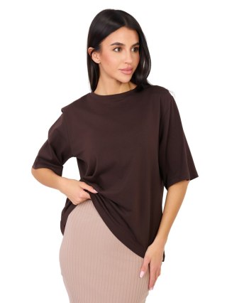 T-shirt RV-TS-A1089.87 ciemny brązowy S/M