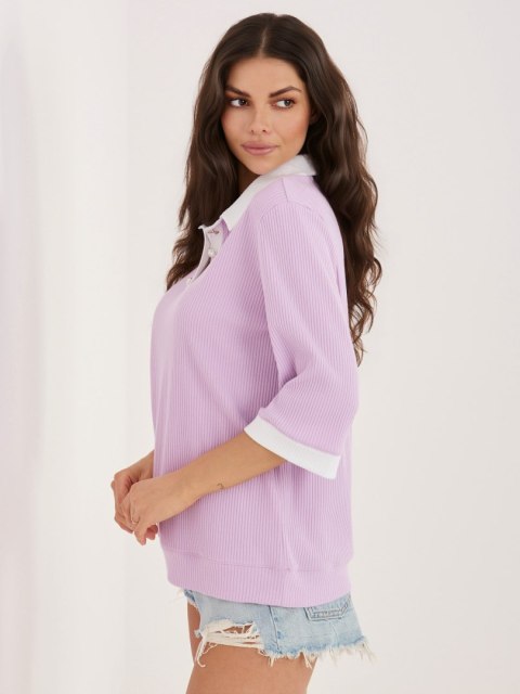 Bluzka LK-BZ-510218.02 jasny fioletowy L/XL
