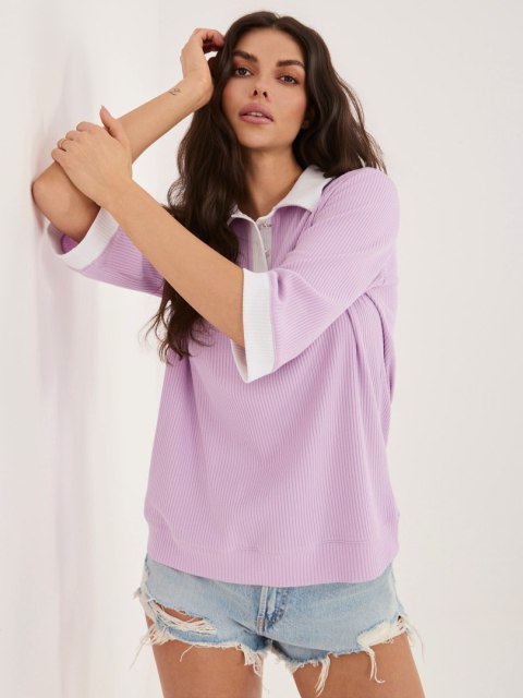 Bluzka LK-BZ-510218.02 jasny fioletowy M/L