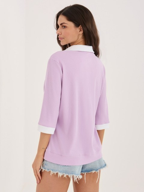 Bluzka LK-BZ-510218.02 jasny fioletowy M/L