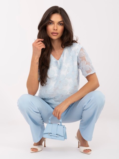 Bluzka LK-BZ-510247.94 jasny niebieski M/L