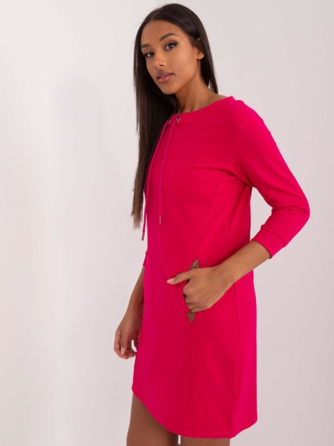 Sukienka RV-SK-9070-1.21 fuksjowy L/XL