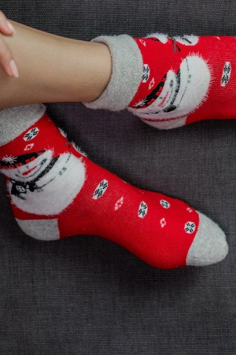 Skarpetki unisex świąteczne w pudełku - 1 para z Bałwanem