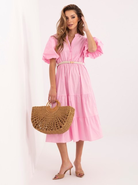 Sukienka MI-SK-92950.90 jasny różowy
