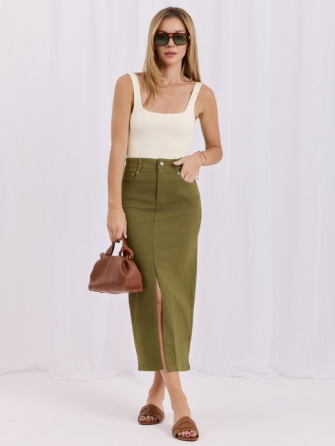 Spódnica HM-SD-MC6290.49 khaki S