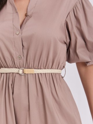 Sukienka MI-SK-92950.81 brązowy