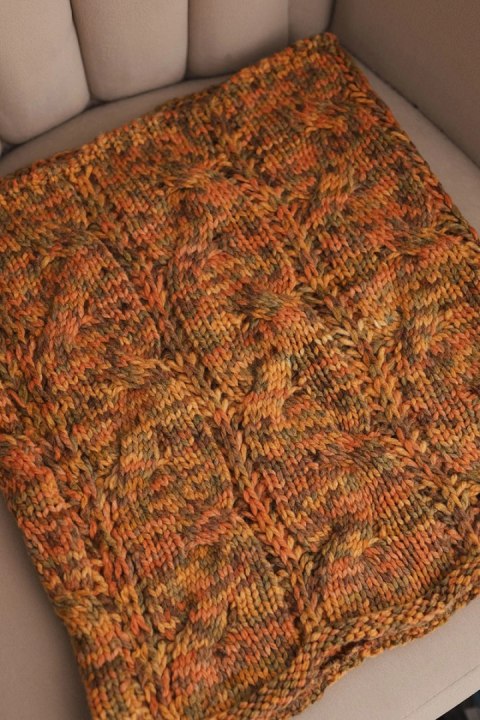 Komin damski wełniany miękki zimowy KN25 musztardowy