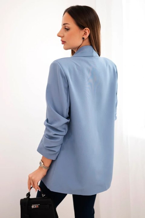 Marynarka z klapami elegancka jeansowa