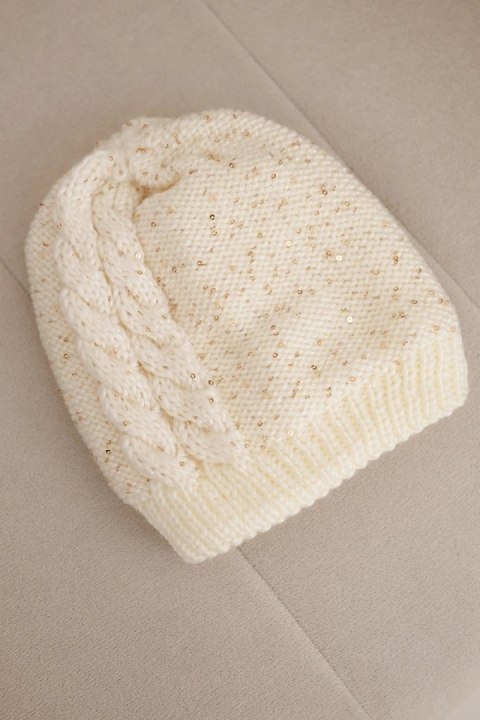 Czapka damska Amira K359 ecru