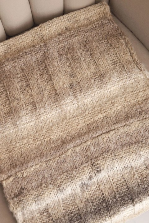 Komin damski wełniany melanżowy miękki otulacz na zimę KN20 beżowy