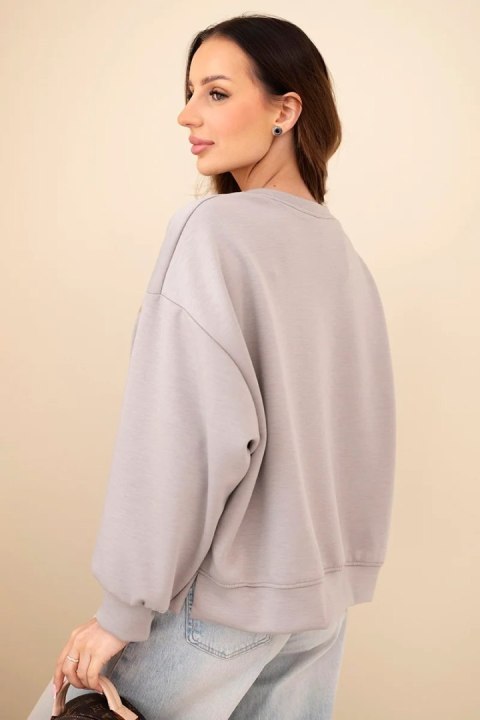 Bluza damska masełkowa z haftem o luźnym kroju fango