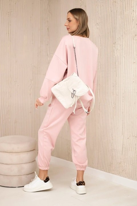 Komplet bluza + spodnie masełko pudrowy róż