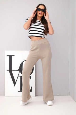 Spodnie damskie masełko z rozszerzaną nogawką fango