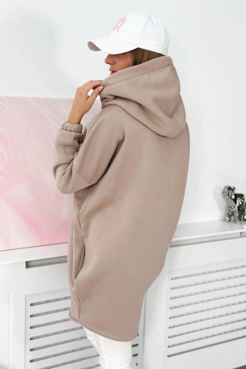 Bluza z krótkim suwakiem ciemny beż