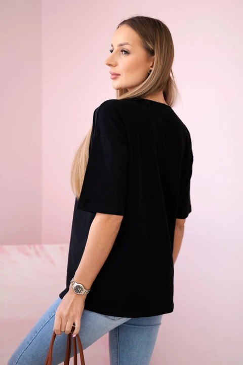 Bluzka z nadrukiem Magic czarna