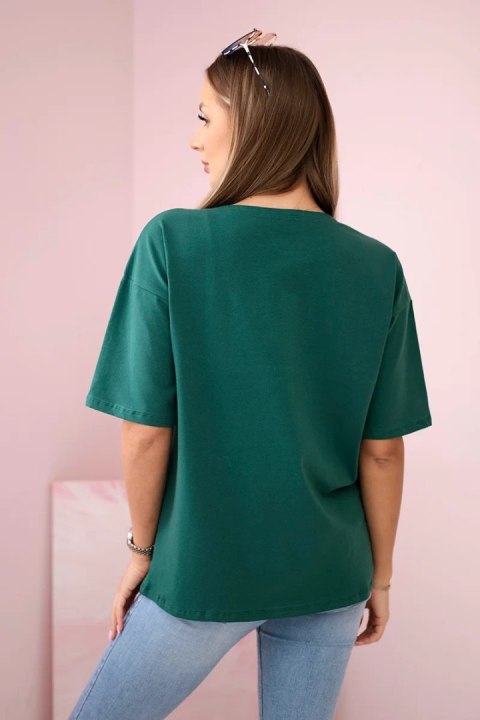 Bluzka z nadrukiem Magic zielona