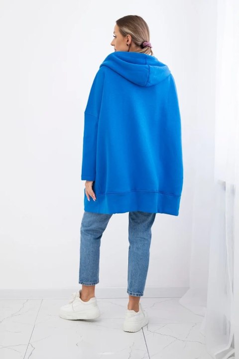 Bluza ocieplana z suwakiem chabrowa