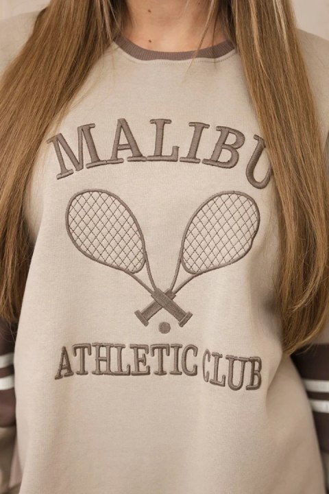 Bluza ocieplana Malibu ciemno beżowy+mocca